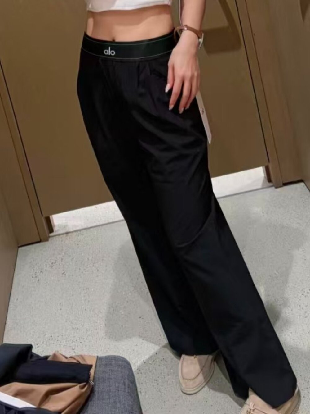 ALO Yoga⛹️‍Black Suit Up Loose Fit Trouser Regular,Modern Style S & M Only NWT🌈
